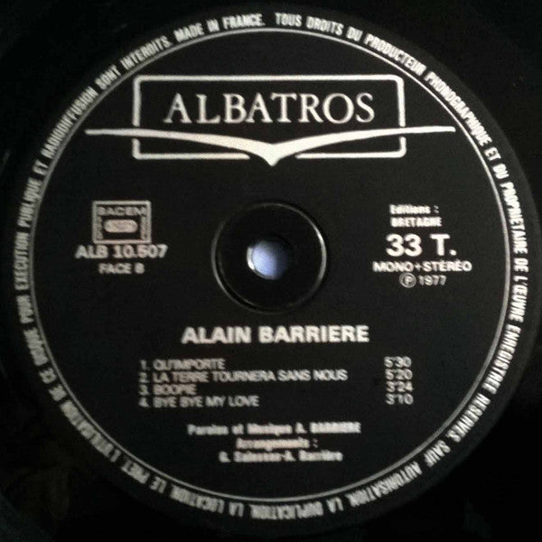 Alain Barrière : ..Et Tu Fermes Les Yeux (LP, Album, RE)