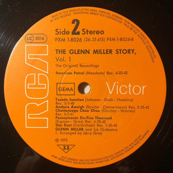 Glenn Miller And His Orchestra : The Glenn Miller Story, Volume 1 (The Original Recordings) (LP, Comp, RE)