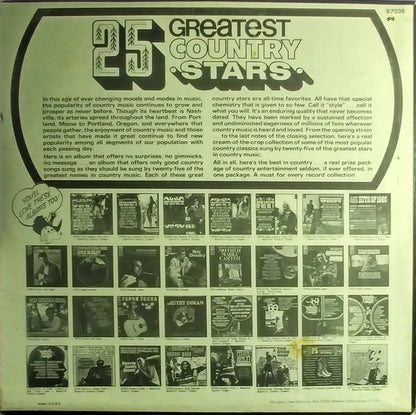 Various : 25 Greatest Country Stars (LP, Comp)