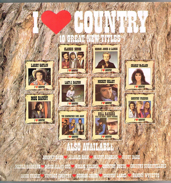 Charlie Rich : I ♥ Country (LP, Comp, RE)