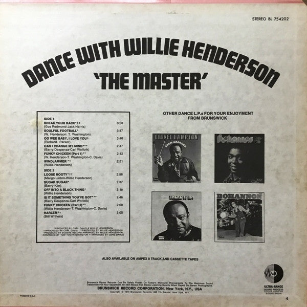 Willie Henderson : Dance With Willie Henderson "The Master" (LP, Album)