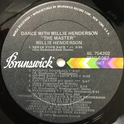 Willie Henderson : Dance With Willie Henderson "The Master" (LP, Album)