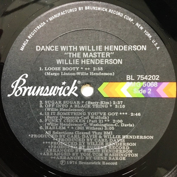 Willie Henderson : Dance With Willie Henderson "The Master" (LP, Album)