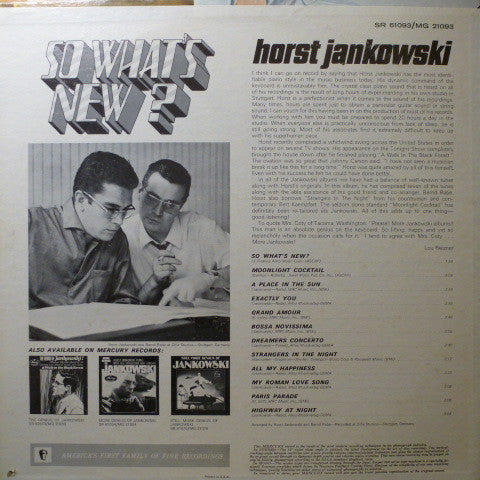 Horst Jankowski : So Whats New? (LP, Album, Mono)