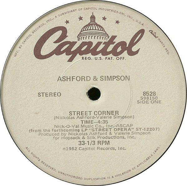 Ashford & Simpson : Street Corner (12")