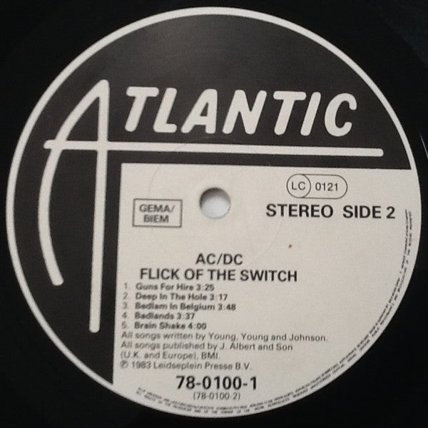 AC/DC : Flick Of The Switch (LP, Album)