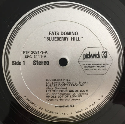 Fats Domino : Blueberry Hill! (LP, Album, RE)