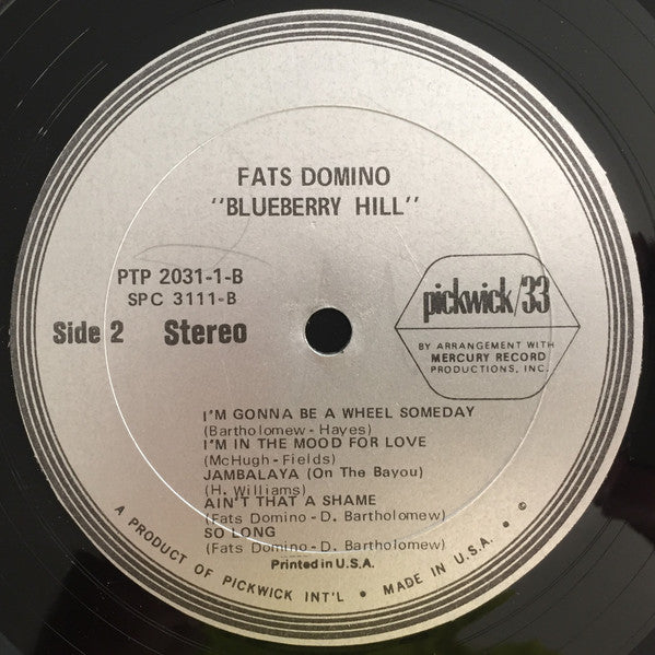 Fats Domino : Blueberry Hill! (LP, Album, RE)