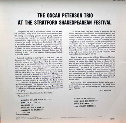 The Oscar Peterson Trio : At The Stratford Shakespearean Festival (LP, Album, RE)