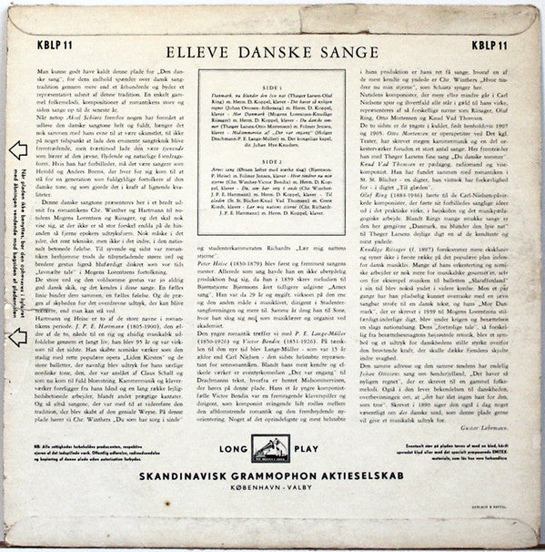 Aksel Schiøtz : Danske Sange (10", Comp)