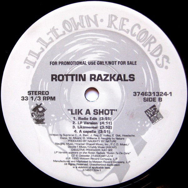 Rottin Razkals : Hey Alright (12", Promo)