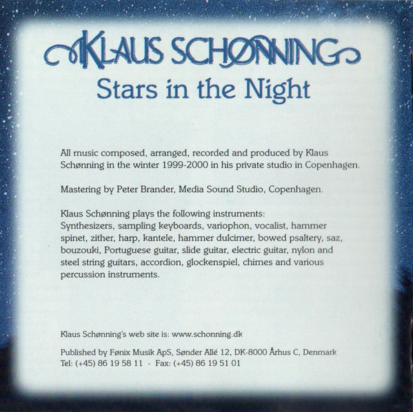 Klaus Schønning : Stars In The Night (CD, Album)