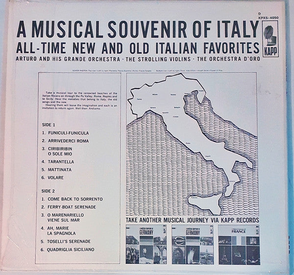 Arturo And His Grande Orchestra : A Musical Souvenir Of Italy (LP)