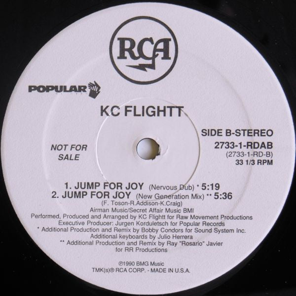 KC Flightt : Jump For Joy (12", Promo)