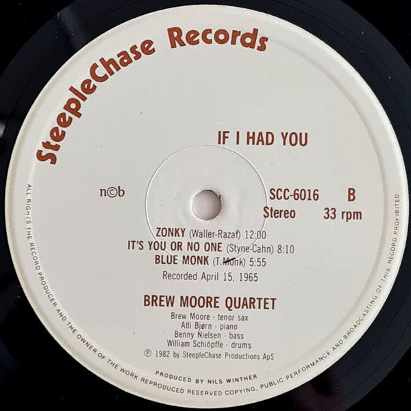 The Brew Moore Quartet : If I Had You (LP, Album)