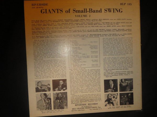 Dickie Wells' Big Seven, Sandy Williams Big Eight, J.C. Higginbotham's Big Eight : Giants Of Small-Band Swing Volume 2 (LP, Album)