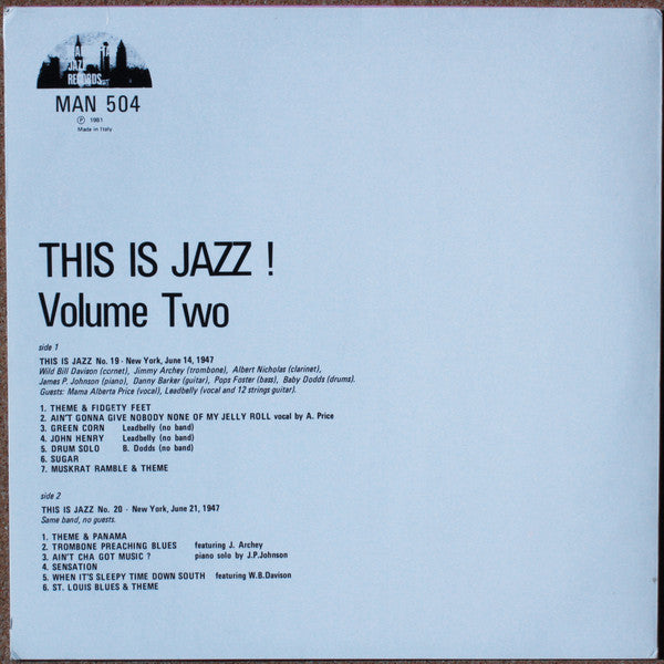 Various : This Is Jazz ! Volume Two (LP)