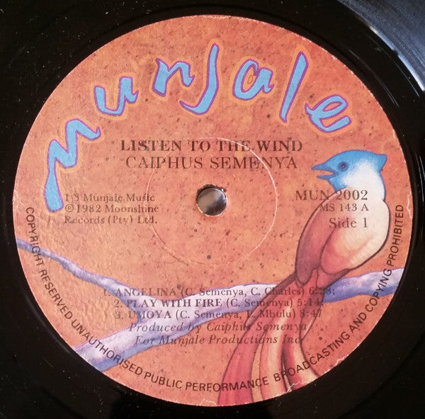 Caiphus Semenya : Listen To The Wind (LP, Album)