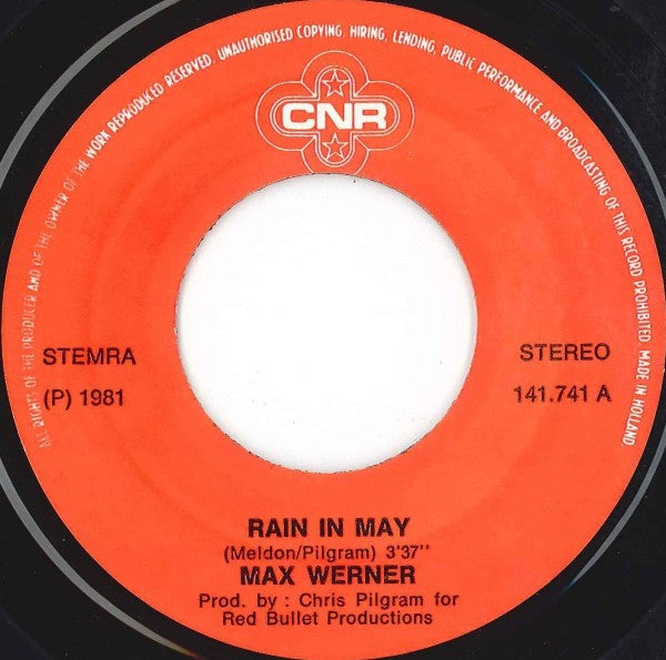 Max Werner : Rain In May (7", Single)