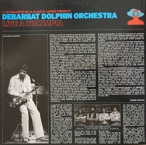 Debarbat Dolphin Orchestra : Live A L'Olympia (LP, Album, Gat)