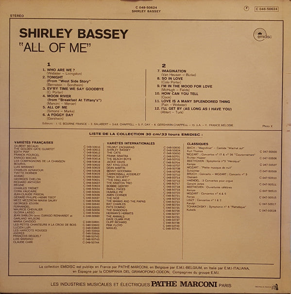 Shirley Bassey : All Of Me (LP, Comp, 12 )