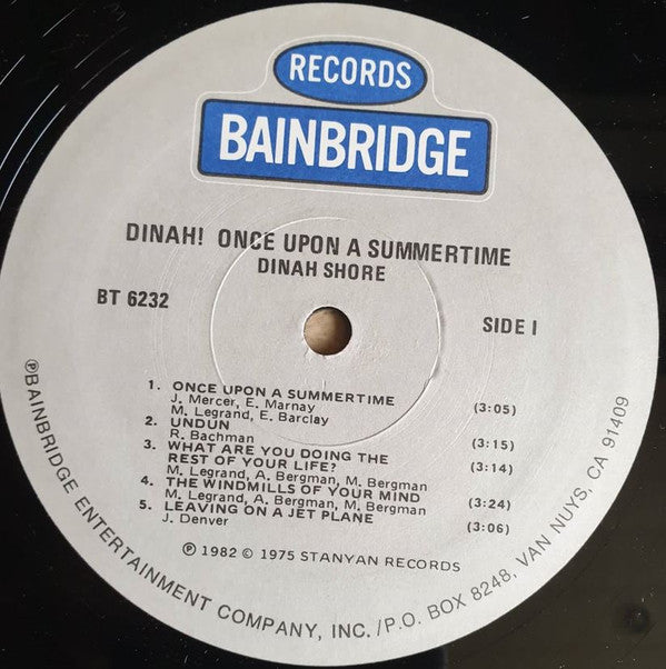 Dinah Shore : Once Upon A Summertime (LP, RE)