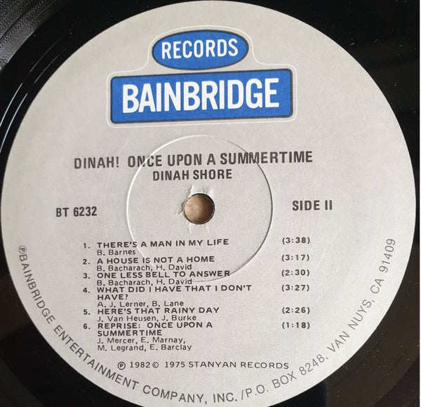 Dinah Shore : Once Upon A Summertime (LP, RE)