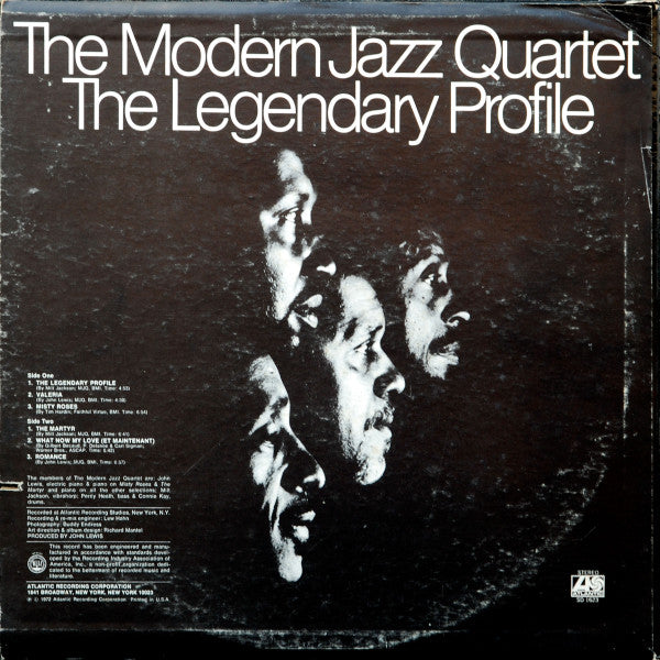 The Modern Jazz Quartet : The Legendary Profile (LP, Album, RE, PR )