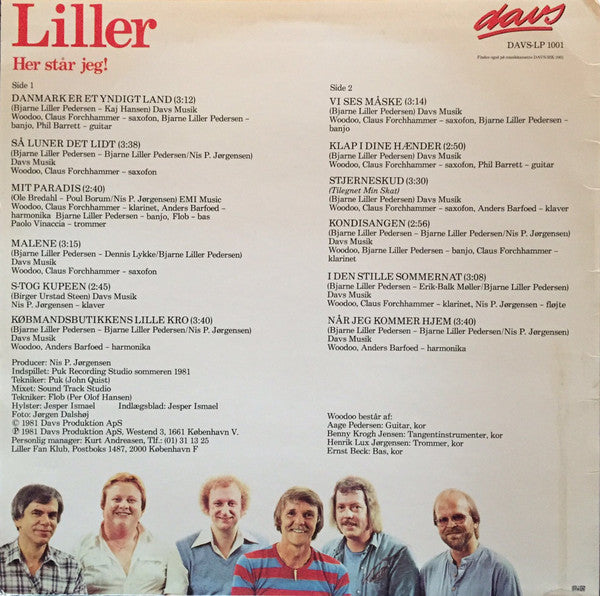 Bjarne "Liller" Pedersen : Her Står Jeg! (LP, Album)