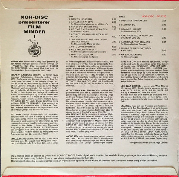 Various : Film-Minder 1 (LP, Comp)