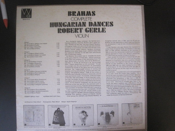 Robert Gerle : Brahms Complete Hungarian Dances (LP)