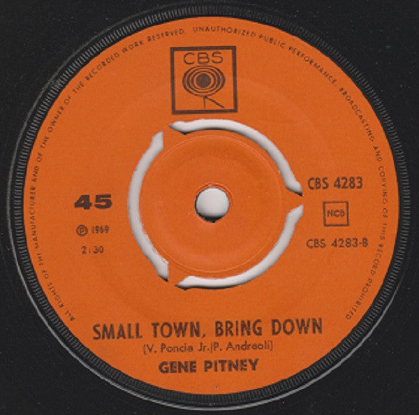 Gene Pitney : If I Only Had Time / Small Town, Bring Down (7", Single)