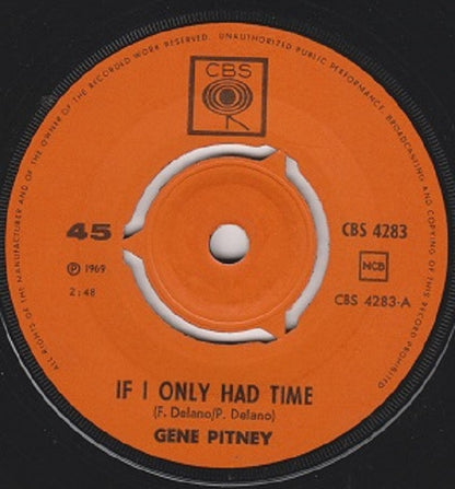 Gene Pitney : If I Only Had Time / Small Town, Bring Down (7", Single)