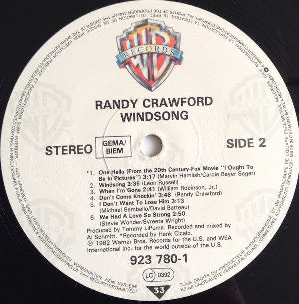 Randy Crawford : Windsong (LP, Album)