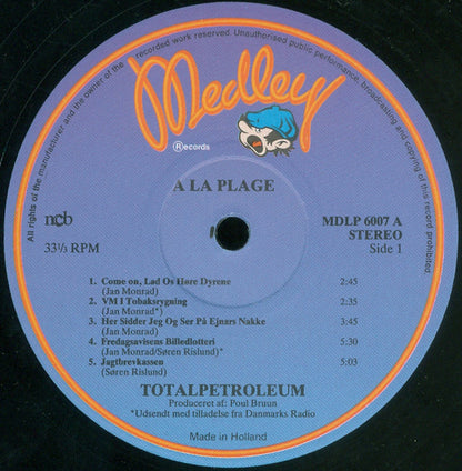 Totalpetroleum : A La Plage (LP, Album, RE)