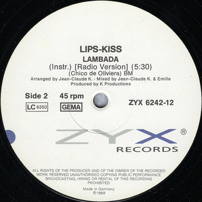 Lips-Kiss : Lambada (12", Maxi)