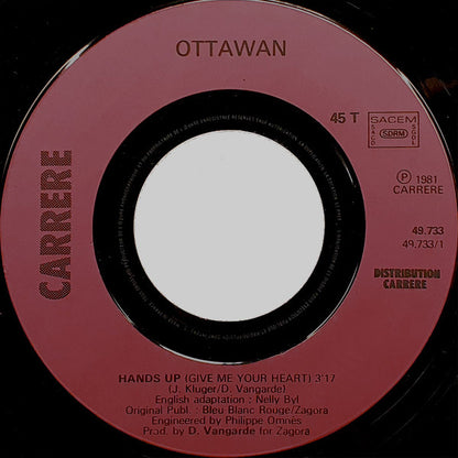 Ottawan : Hands Up (Give Me Your Heart) (7", Single)