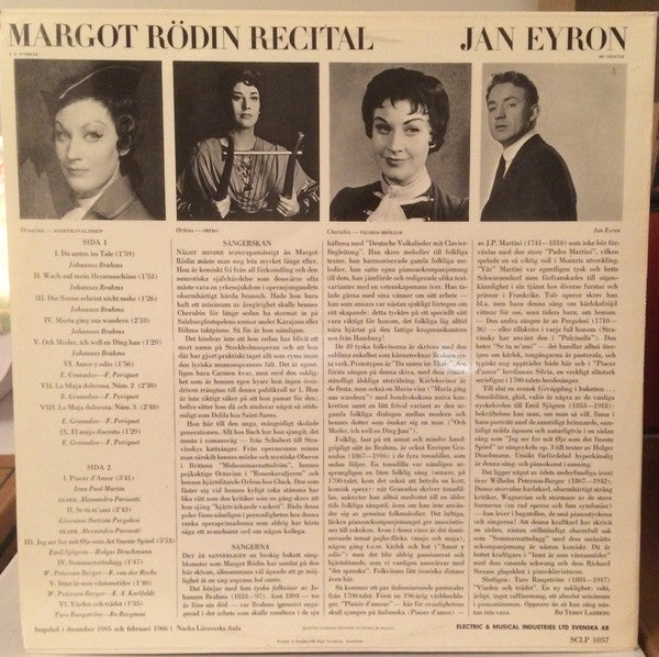 Margot Rödin, Jan Eyron : Recital (LP)