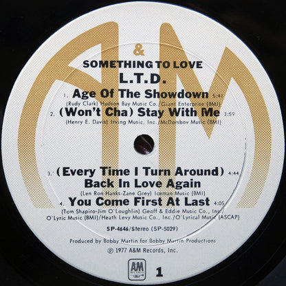 L.T.D. : Something To Love (LP, Album, Mon)