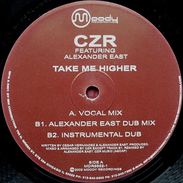 CZR Featuring Alexander East : Take Me Higher (12")