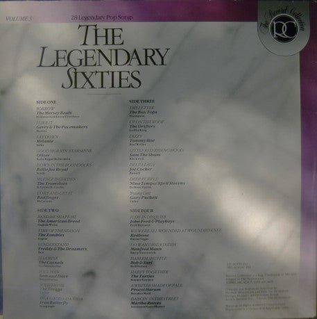 Various : The Legendary Sixties - 28 Legendary Pop Songs (2xLP, Comp)