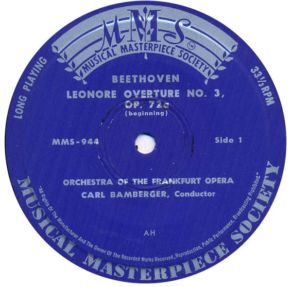 Ludwig van Beethoven : Leonore Overture No. 3, Op. 72a (7", EP, Mono)