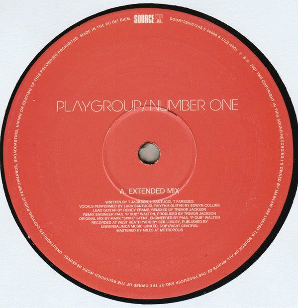 Playgroup : Number One (12", Single)