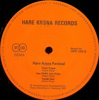 Hare Krsna Festival : Hare Kṛṣṇa Festival (LP)