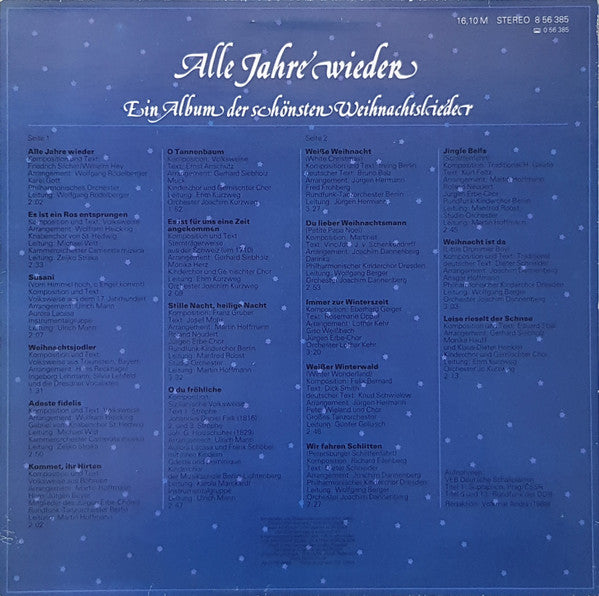 Various : Alle Jahre Wieder - Ein Album Der Schönsten Weihnachtslieder  (LP, Album, Comp)