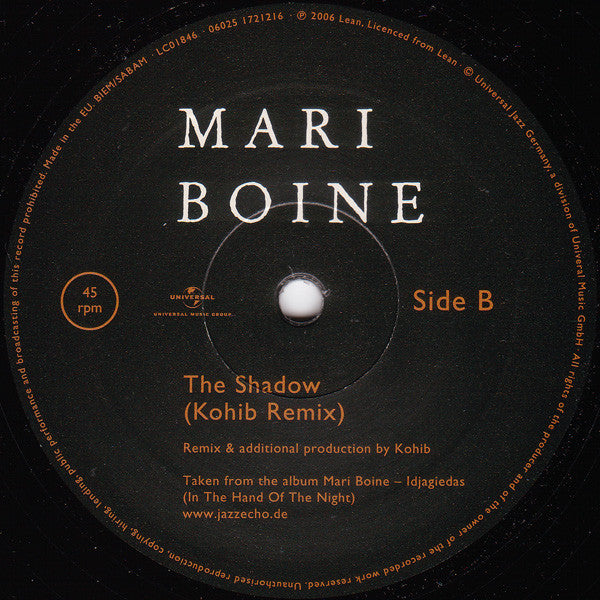 Mari Boine : Vuoi Vuoi Me (Henrik Schwarz Remix) / The Shadow (Kohib Remix) (12")