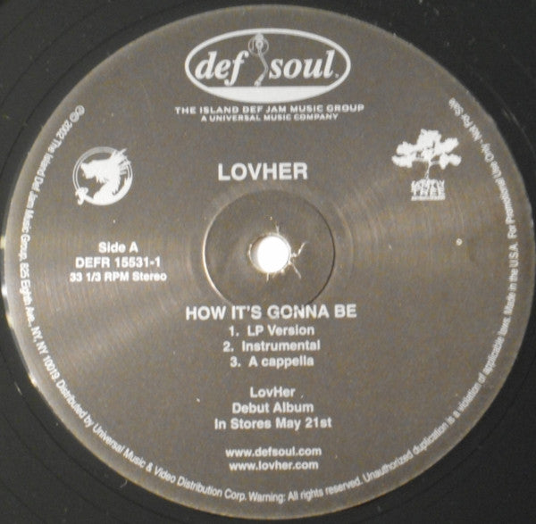 Lovher : How It's Gonna Be (12", Promo)