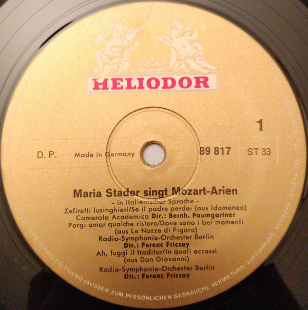 Maria Stader : Singt Arien Aus Mozarts Opern (LP, Comp)