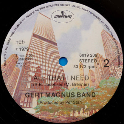 Gert Magnus Band : School's Out / All That I Need (12")