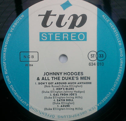 Johnny Hodges & All The Duke's Men : Johnny Hodges & All The Duke's Men (LP)